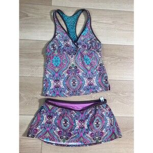 Athleta Multicolor Paisley Bikini Set